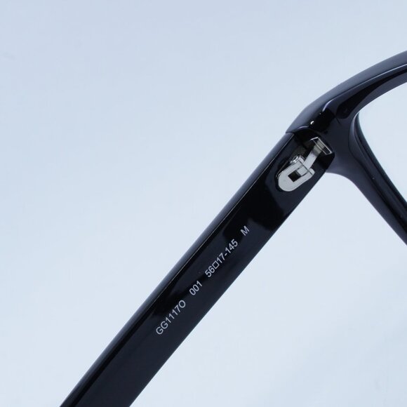 Gucci GG1117O 001 Square Eyeglasses - Black 56mm - Picture 7 of 10